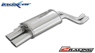 Zadní výfuk z nerezové oceli s koncovkou 2 x Oválná 90x70 mm Inoxcar racing OVBM.11.90
