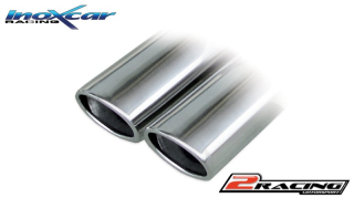 Zadní výfuk z nerezové oceli s koncovkou 2 x Oválná 90x70 mm Inoxcar racing OVBM.04.90