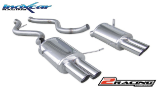 Zadní výfuk z nerezové oceli s koncovkou 2 x průměru 76 Racing L+R Inoxcar racing OVBM.23.RA
