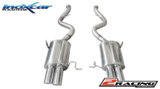 Zadní výfuk z nerezové oceli s koncovkou 2 x průměru 76 X-RACE L+R Inoxcar racing OVBM.E92.XR