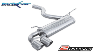 Zadní výfuk z nerezové oceli s koncovkou 2 x průměru 80 Racing Inoxcar racing BMF21.01.RA