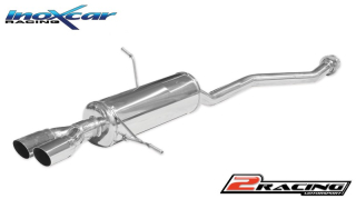 Zadní výfuk z nerezové oceli s koncovkou 2 x průměru 60 Racing Inoxcar racing BMZ3.01.D60