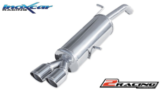 Zadní tlumič koncovkou výfuku 2 x průměru 80 X-RACE Inoxcar racing CIDS.01.XR80