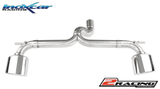 Zadní bez s tlumiče společně skoncovka Oválná 150x105 mm OBLIQUE P+L Inoxcar racing MEA.06.150SB