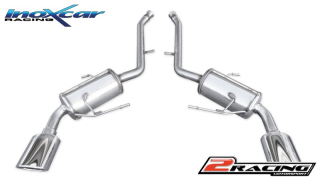 Stainless steel Zadní exhaust společně sL+R tail pipe Oválná 150x105 OBLIQUE Inoxcar racing MEML.02.150
