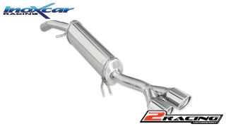 Zadní tlumič koncovkou výfuku 2 x průměru 80 X-RACE Inoxcar racing FIBR.09.XR80