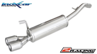 Zadní výfuk z nerezové oceli s koncovkou 2 x průměru 80 - assembly only on the model bez cutting on the bumper; Inoxcar racing FIBR.07.80D