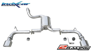 DUPLEX Zadní tlumič s oválnou koncovkou výfuku 120x80 mm Inoxcar racing TWFI.03.120