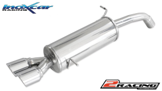 Zadní tlumič koncovkou výfuku 2 x průměru 80 X-RACE Inoxcar racing FOFI.22.XR80