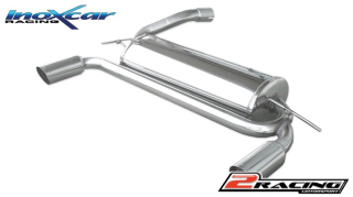Zadní sportovní výfuk z nerezové oceli s koncovkou průměr 80 Racing L+R Inoxcar racing FOFO.07.RA