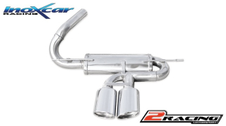 Zadní s tlumiče společně scentral koncovka 2 x 120x80 OBLIQUO Inoxcar racing FOFO.10.SB