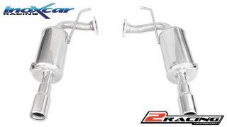 Zadní sportovní výfuk z nerezové oceli s koncovkou o průměru 80 L+R Inoxcar racing MAZD.01.80