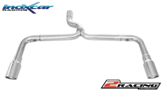 Zadní bez s tlumiče společně scentral koncovka průměru 80 Racing P+L Inoxcar racing MICO.20.80RA