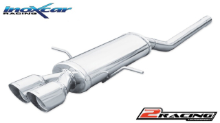 Zadní s tlumiče společně scentral koncovka 2 x průměru 80 Racing Inoxcar racing MICO.07.RA