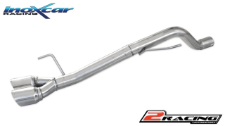 Zadní sportovní výfuk bez tlumiče s dvojitou koncovkou 80 Racing - to be installed as a kit art. TCFI.02 / TCSFI.02 Inoxcar racing FIPN.28.RA