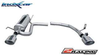 Zadní DUPLEX s tlumiče společně skoncovka Oválná 120x80 mm Inoxcar racing TWFI.19.120