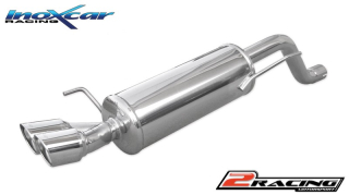 Zadní tlumič koncovkou výfuku 2x průměru 80 X-RACE Inoxcar racing FIPN.36.XR80