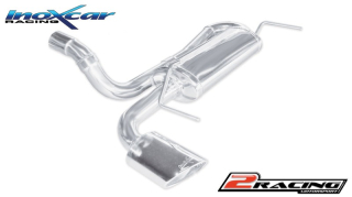 Zadní výfuk z nerezové oceli s koncovkou Oválná 120x80 mm OBLIQUE Inoxcar racing OPAS.37.SB
