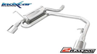 Stainless steel DUPLEX Zadní exhaust společně stail pipe Oválná 120x80 mm Inoxcar racing TWPE.15.120