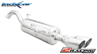 Zadní tlumič koncovkou výfuku 2 x průměru 80 Racing (For the assembly on original central pipe or společně sour produtc TCRCZ / TCSRCZ order separately the adapter AD.RCZ.02) Inoxcar racing PERCZ.01.RA