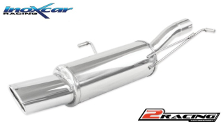Zadní výfuk z nerezové oceli s koncovkou Oválná 150x105 OBLIQUE Inoxcar racing PERCZ.03.150