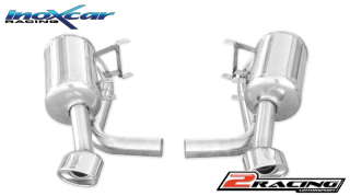 Zadní výfuk z nerezové oceli s koncovkou Oválná 120x80 OBLIQUE L+R Inoxcar racing OVGT3.01.120