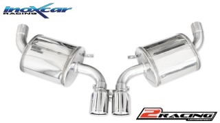 Zadní s tlumiče společně scentral koncovka 2 x průměru 90 X-RACE Inoxcar racing POBOX.01.XR90