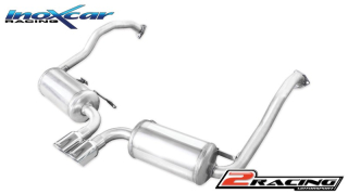 Zadní s tlumiče společně scentral koncovka 2 x průměru 80 X-RACE Inoxcar racing POCAY.01.XR80