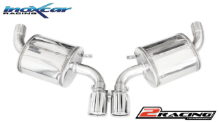 Zadní s tlumiče společně scentral koncovka 2 x průměru 90 X-RACE Inoxcar racing POCAY.04.XR90
