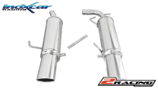 Central Zadní výfuk z nerezové oceli s koncovkou 2 x Oválná 120x80 mm Inoxcar racing RECL.14.120