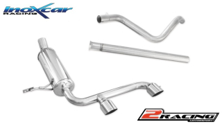 středová roura + Zadní s tlumiče společně scentral koncovka 2 x průměru 76 Racing - průměru 63,5 Inoxcar racing CATBACK.07