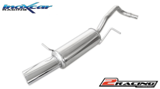 Zadní výfuk z nerezové oceli s koncovkou Oválná 120x80 OBLIQUE Inoxcar racing SEIB.23.SB