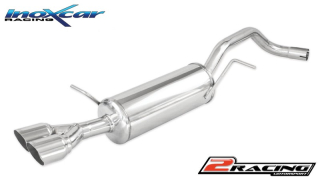 Zadní tlumič koncovkou výfuku 2 x průměru 80 Racing - for the assembly it is necessary to modify the cut (hollow) in the serial spoiler Inoxcar racing SEIB.22.RA