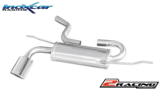 Zadní výfuk z nerezové oceli s koncovkou Oválná 120x80 OBLIQUE Inoxcar racing SELE.15.SB