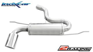 Zadní výfuk z nerezové oceli s koncovkou Oválná 120x80 OBLIQUE Inoxcar racing SELE.16.SB