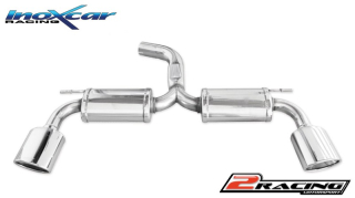 Zadní tlumič s oválnou koncovkou výfuku 150x105 OBLIQUO P+L Inoxcar racing SELE.19.150