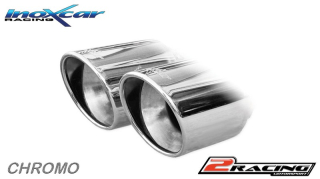 Zadní tlumič koncovkou výfuku 2 x průměru 80 X-RACE Inoxcar racing SELE.23.XR80