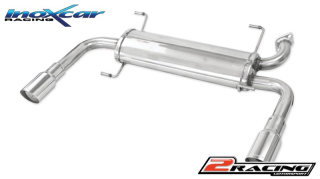 Zadní sportovní výfuk z nerezové oceli s koncovkou průměr 80 Racing P+L Inoxcar racing SUSW.02.80RA