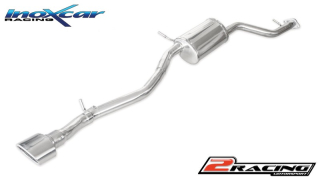 Zadní tlumič s oválnou koncovkou výfuku 120x80 mm Inoxcar racing TOIQ.01.120