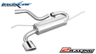 Zadní tlumič s oválnou koncovkou výfukue 120x80 OBLIQUO Inoxcar racing WGO.32.SB