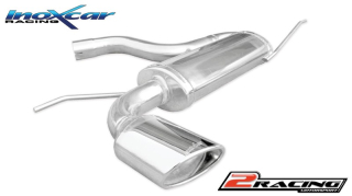 Zadní tlumič s oválnou koncovkou výfuku 120x80 OBLIQUE Inoxcar racing WGO.10.SB
