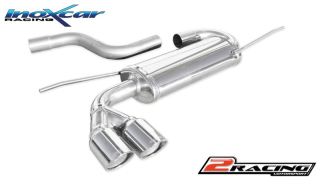 Zadní výfuk z nerezové oceli s koncovkou 2 x průměru 80 X-RACE Inoxcar racing WGO.42.XR80