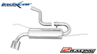 Zadní tlumič s oválnou koncovkou výfuku 120x80 OBLIQUO Inoxcar racing WGO.43.SB