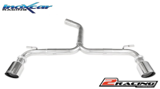 DUPLEX Zadní výfuk bez tlumiče s koncovkou průměr 102 Racing - (exclusive assemblage společně soriginal spoiler Golf 7 GTI 230hp)(the "Sport and Sound" verze is excluded) Inoxcar racing TWVW.20.102R