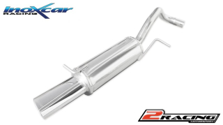 Zadní výfuk z nerezové oceli s koncovkou Oválná 120x80 OBLIQUE Inoxcar racing WPO.15.SB