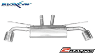 Zadní výfuk z nerezové oceli s koncovkou Oválná 150x105 OBLIQUE P+L Inoxcar racing VWTU.01.150
