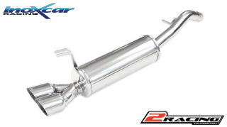 Zadní výfuk z nerezové oceli s koncovkou 2 x průměru 80 Racing - assembly only on the model bez cutting on the bumper; Inoxcar racing FIBR.07.RA