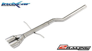 Zadní bez s tlumiče společně scentral koncovka 2 x průměru 80 Racing Inoxcar racing MICO.25.RA