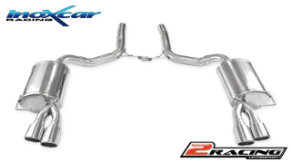 Zadní výfuk z nerezové oceli s koncovkou L+R 2 x Oválná 90x70 mm Inoxcar racing AUA6.02.90