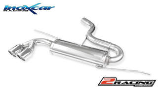 Zadní tlumič koncovkou výfuku 2 x průměru 80 X-RACE Inoxcar racing OVAU.15.XR80